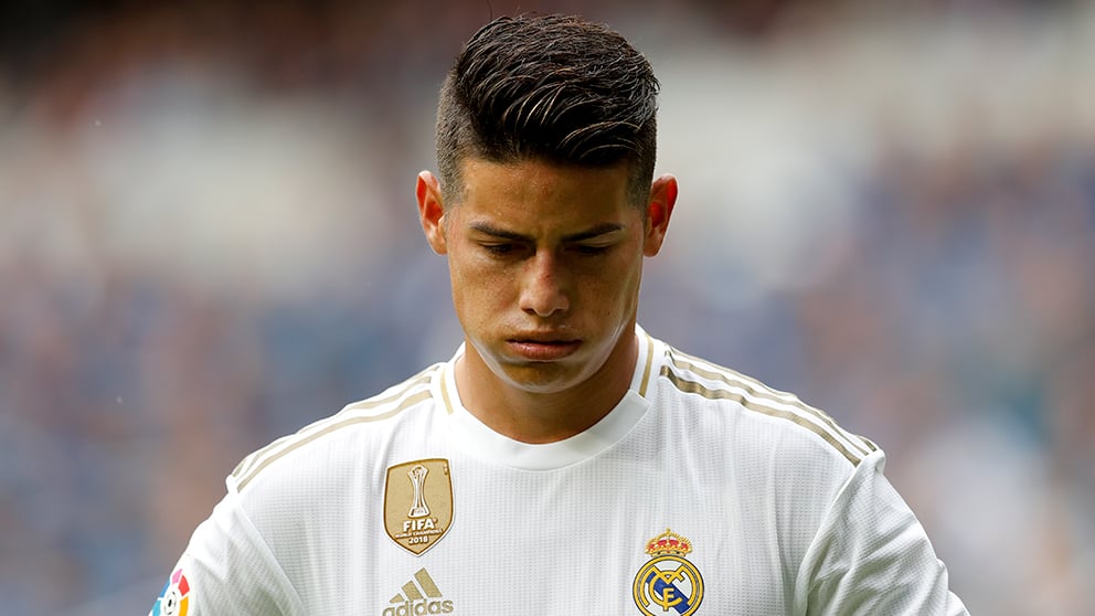 James Rodríguez, durante un partido con el Real Madrid / Gtres
