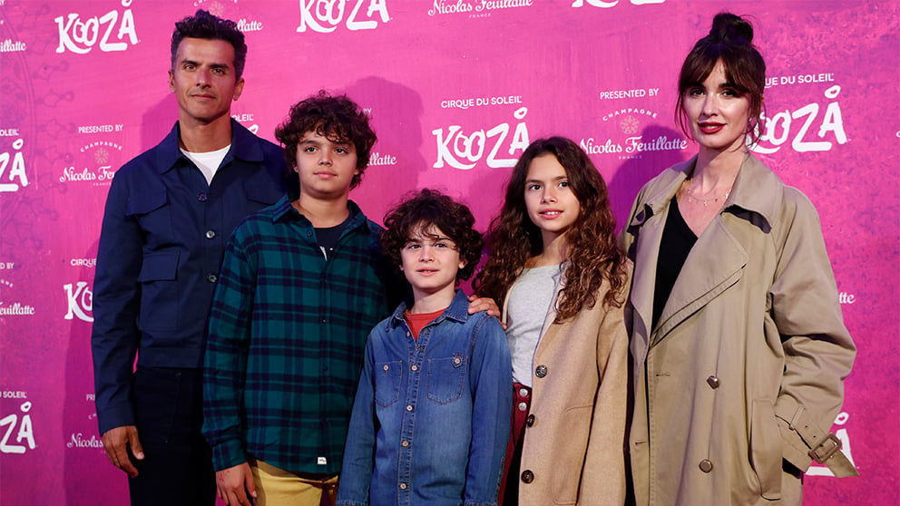 Paz Vega, Orson Salazar y sus hijos en un espectáculo del Circo del Sol / Gtres