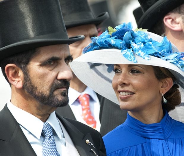 Haya de Jordania y el Emir de Dubái