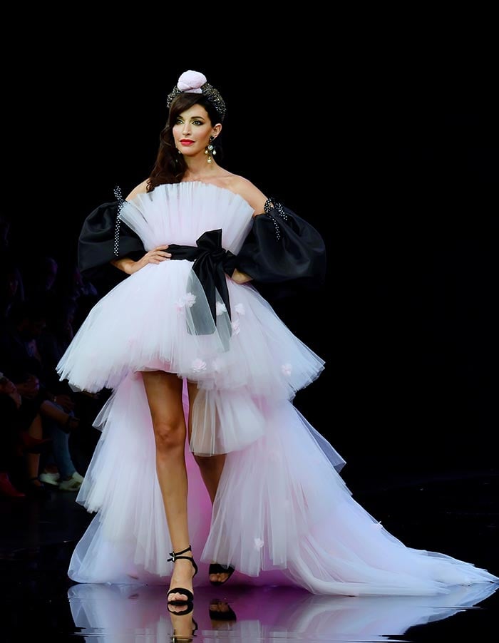Noelia L&oacute;pez en SIMOF con el vestido de Mar&iacute;a Mart&iacute;nez / Gtres