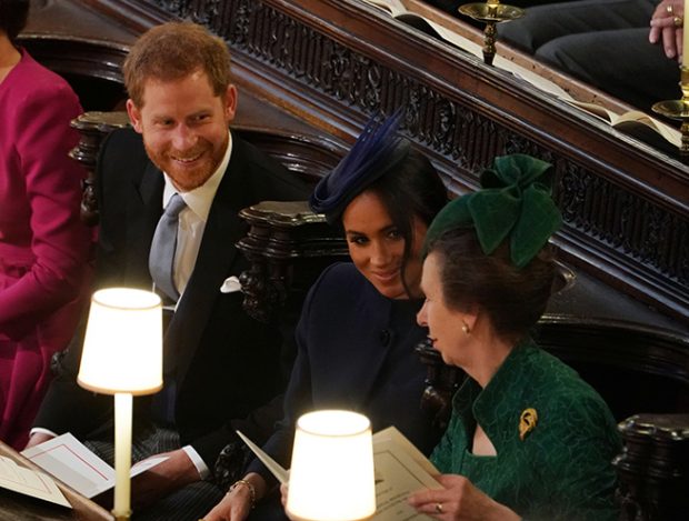 Princesa Ana, pr&iacute;ncipe Harry, Meghan Markle