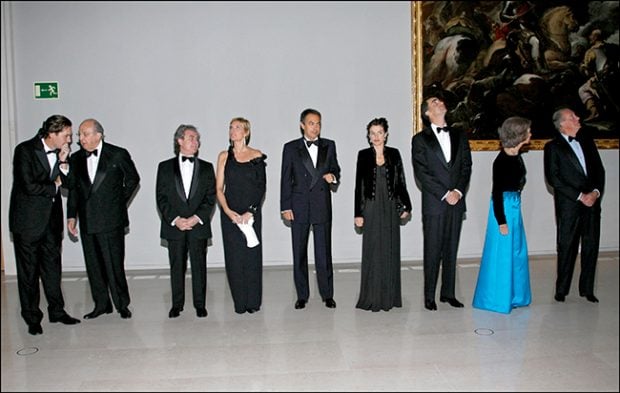 reyes Felipe y Letizia, reyes Juan Carlos y Sofía, Plácido Arango