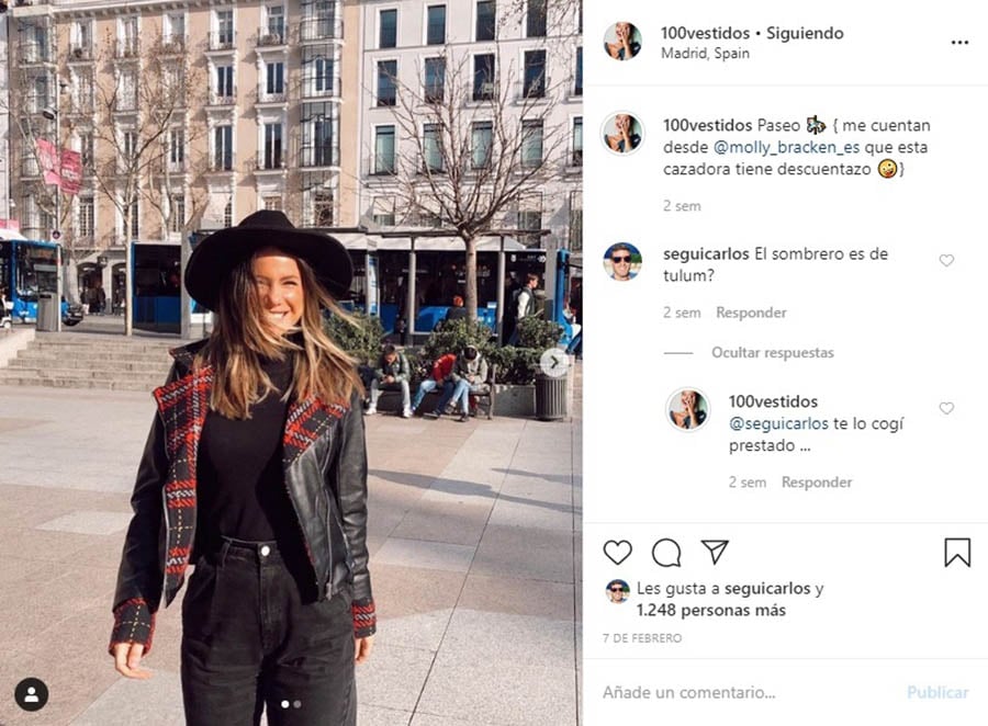 La complicidad entre Carlos Segu&iacute; y Nuria en Instagram es m&aacute;s que evidente / @100vestidos