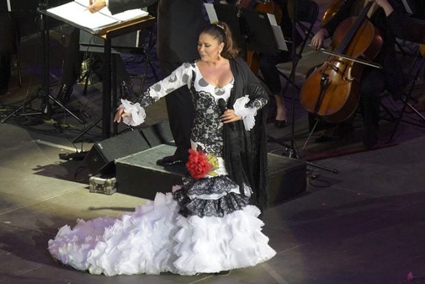 Isabel Pantoja durante su concierto en Gran Canaria/Gtres