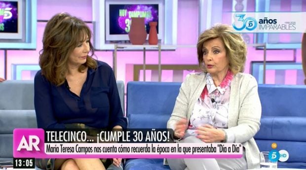 Mar&iacute;a Teresa Campos y Ana Rosa Quintana en 'El Programa de Ana Rosa'/Mediaset