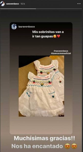 La publicación que ha compartido Sara Verdasco en su red social / Instagram