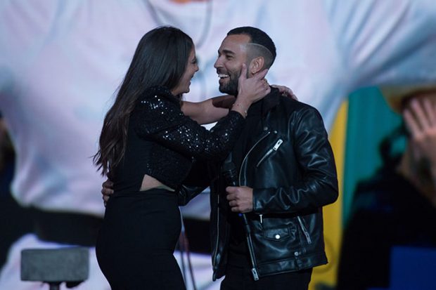 Anabel Pantoja y Omar Sanchez en "El Tiempo del Descuento" en una imagen de archivo/Gtres