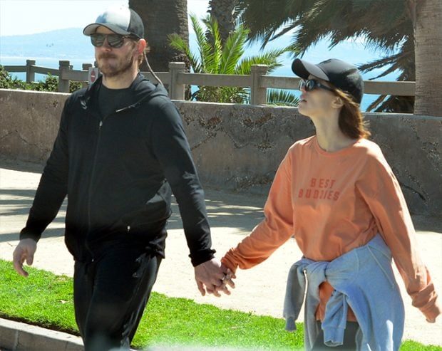 Agarrados de la mano, y como si la historia no fuese con ellos, el actor y la escritora decidieron salir a dar una vuelta durante el estado de emergencia / GTRES