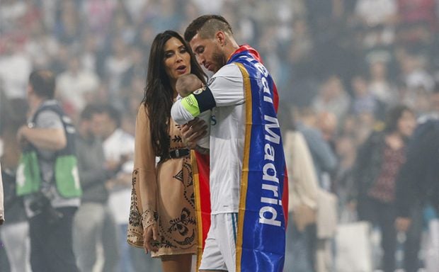 La pareja con su tercer hijo en 2018 tras ganar la &uacute;ltima Champions del Real Madrid / GTRES