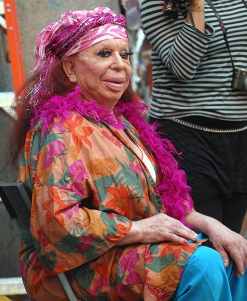 Carmen de Mairena durante el rodaje de la película de Santiago Segura, 'Torrente 4' / GTRES