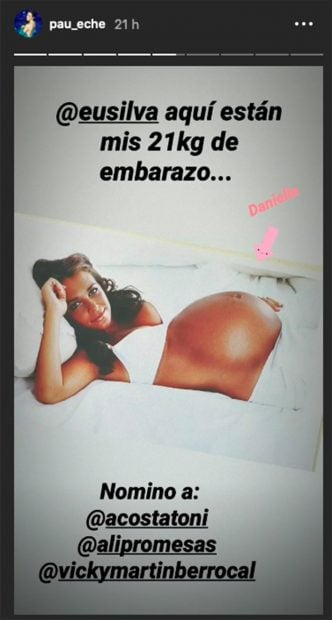 Instagram de Paula Echevarría mostrado sus embarazo/Instagram