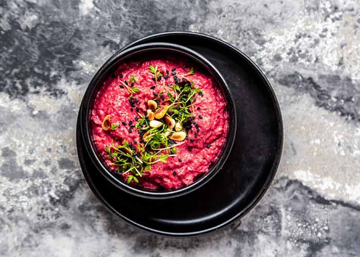 Hummus de remolacha