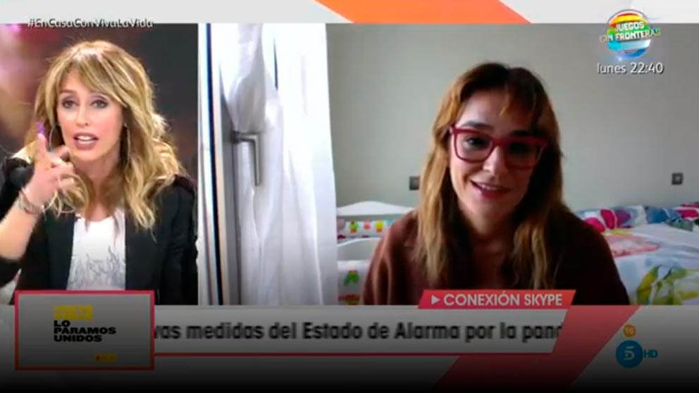 Toñi Moreno ha intervenido en el que fuera su programa para contar cómo está viviendo la cuarentena/Gtres