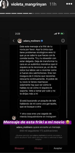 Violeta, Adara