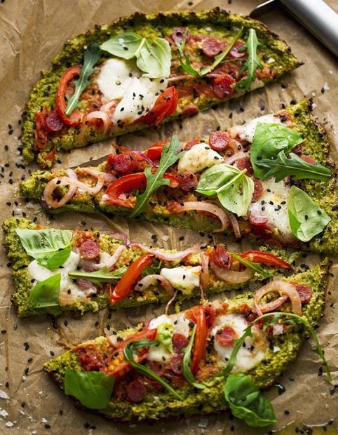 Pizza de br&oacute;coli