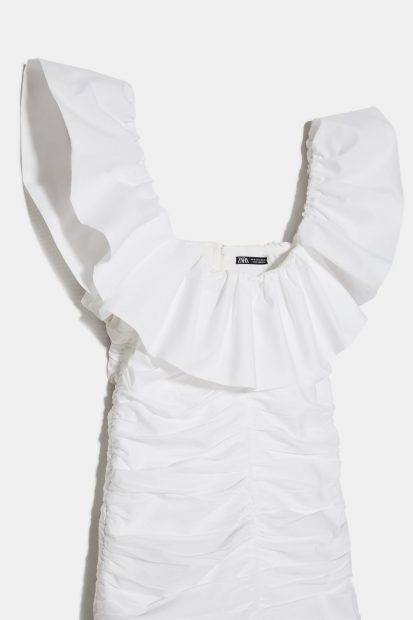 Este es el vestido blanco de Zara ideal para casarse o como segundo vestido