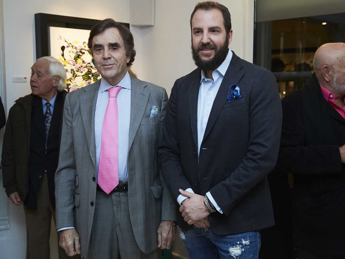 Manolo Segura junto a su hijo, Borja Thyssen, en febrero de 2019 / GTRES