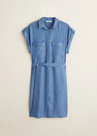 Este es el vestido camisero de Blanca Romero de Mango Outlet perfecto para volver a la rutina