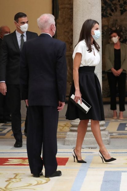 La reina Letizia con un look reciclado/Gtres