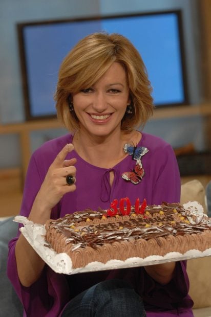 Susana Griso durante la celebración del programa 300 de 'Espejo público' en 2008./Gtres