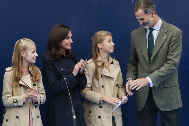 El Rey Felipe VI, la reina Letizia, la princesa Leonor y la infata Sof&iacute;a en Asturias 2019./Gtres