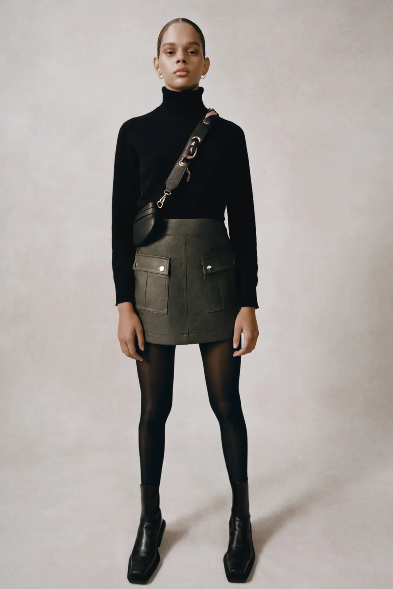 Zara tiene la falda pantalón de cuero más cómoda de este otoño-invierno