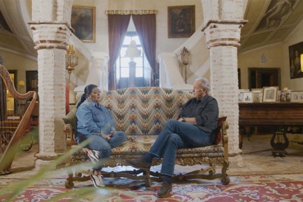 María del Monte hablando con Bertín Osborne en 'Mi casa es la tuya'./Telecinco