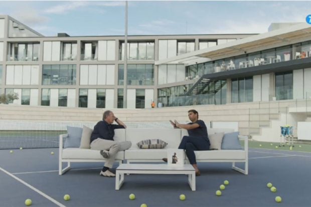 Bert&iacute;n y Rafa Nadal en el programa de 'Mi casa es la tuya'./Gtres