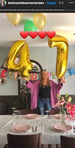 Bel&eacute;n Esteban celebrando su cumplea&ntilde;os./Instagram @belenestebanmenendez