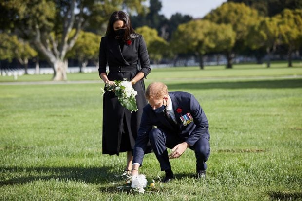 Meghan y Harry en el Cementerio Nacional de Los &Aacute;ngeles./Gtres