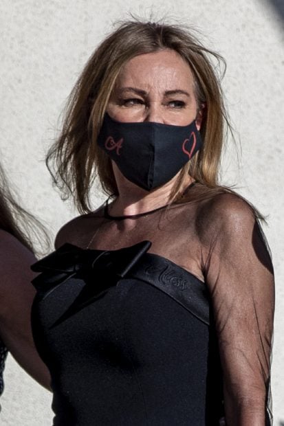 Ana Obreg&oacute;n durante el entierro de &Aacute;lex Lequi./Gtres