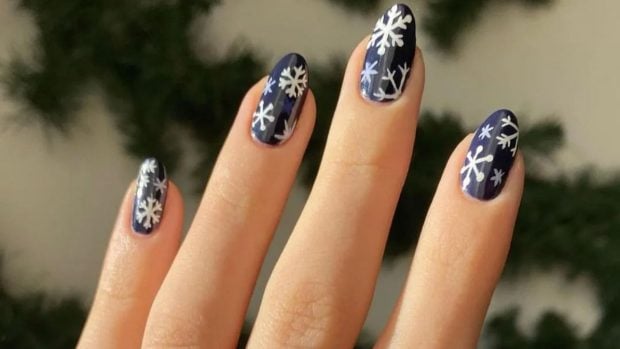 uñas Navidad