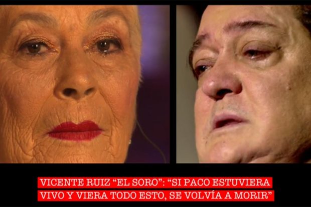 Teresa Rivera y Vicente Ruiz Soro en el especial 'Cantora: la herencia envenenada 2'./Telecinco
