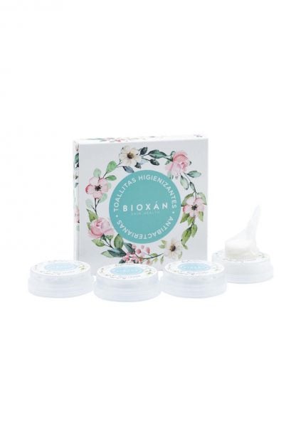En toallitas 100% naturales y biodegradables, un formato perfecto para evitar derrames imprevistos en el bolso/Biox&aacute;n