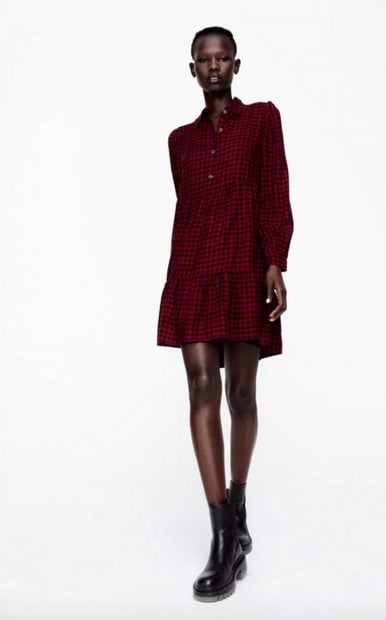 Vestido de Zara de cuadros/Zara
