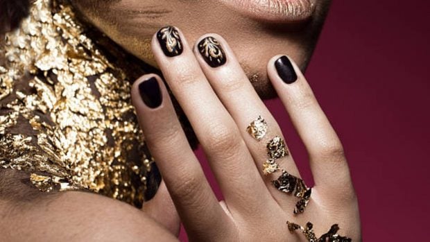 glitter uñas
