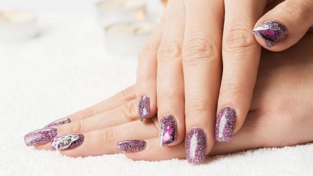 glitter uñas
