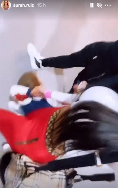 Aurah Ruiz en familia tras su salida de 'La casa fuerte 2'./Instaram @aurah.ruiz