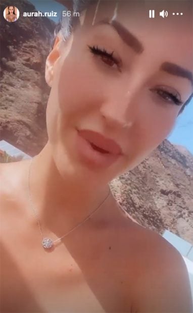 Aurah Ruiz en familia tras su salida de 'La casa fuerte 2'./Instaram @aurah.ruiz