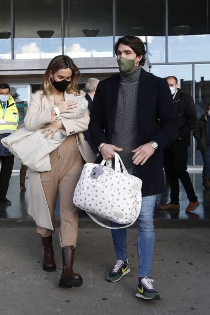 María Pombo y Pablo Castellano cuando la influencer dio a luz a su hijo Martín./Gtres