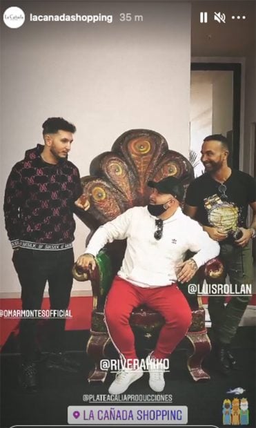 Kiko Rivera, Luis Rollán y Omar Montes se han convertido en Reyes Magos en el centro comercial La Cañada Shopping./Instagram @lacanadashopping