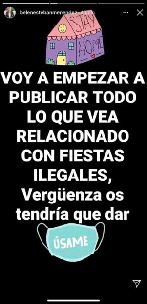Bel&eacute;n Esteban estalla en sus stories de Instagram / @Belenestebanmenendez