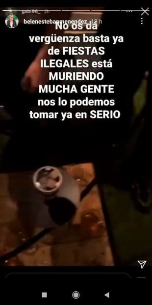 Bel&eacute;n Esteban estalla en sus stories de Instagram / @Belenestebanmenendez