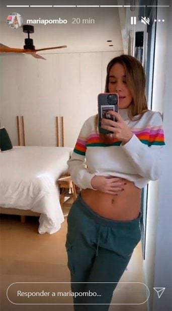 Mar&iacute;a Pombo ense&ntilde;a su tripa de embarazada / Instagram