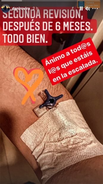 Dani Rovira acude a su segunda revisi&oacute;n m&eacute;dica tras superar el c&aacute;ncer./Instagram @danirovira