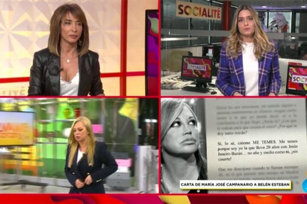 Mar&iacute;a Pati&ntilde;o dando a conocer la carta de Mar&iacute;a Jos&eacute; Campanario./'Socialit&eacute;'
