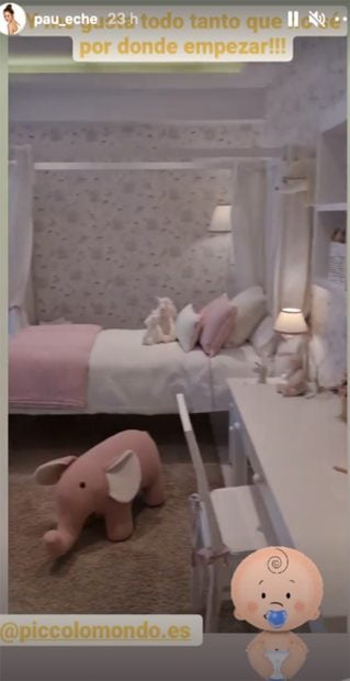 Paula Echevarr&iacute;a est&aacute; buscando los muebles de la habitaci&oacute;n de su futuro beb&eacute;./Instagram @pau_eche