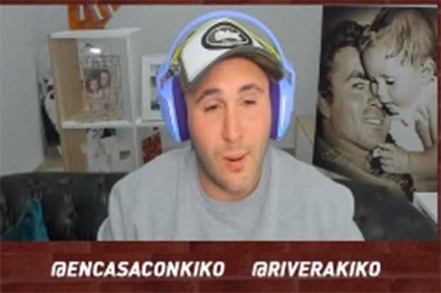 Kiko Rivera en el debut de su programa 'En casa con Kiko'./Twitch
