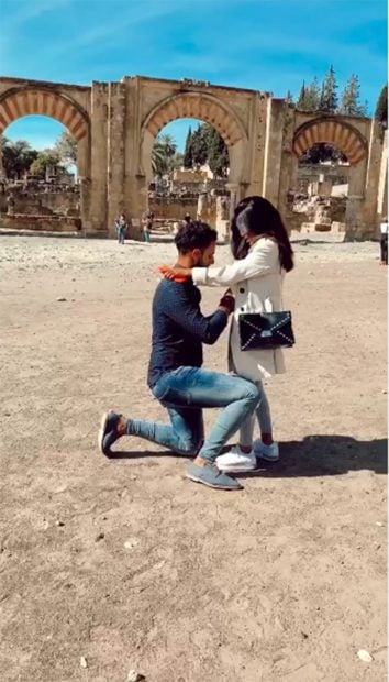 Asraf Beno pide matrimonio a Isa P./Instagram @asraf_beno