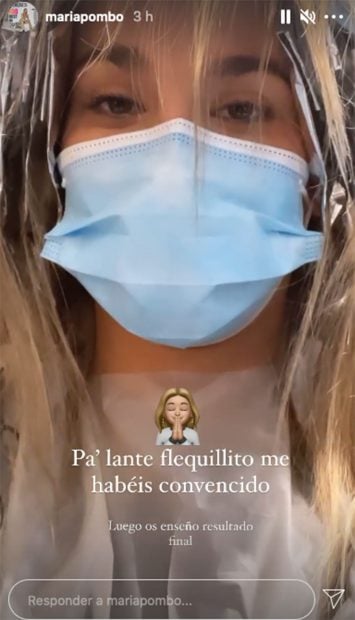 Mar&iacute;a Pombo se ha cortado el flequillo./Instagram @mariapombo